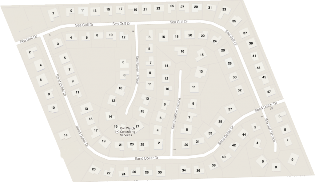 Street Addresses of Seabridge South Subdivision Community of